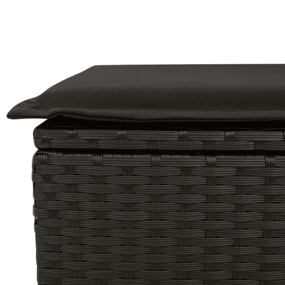 vidaXL Set de sofás de jardín 11 pzas y cojines ratán sintético Negro Discount
