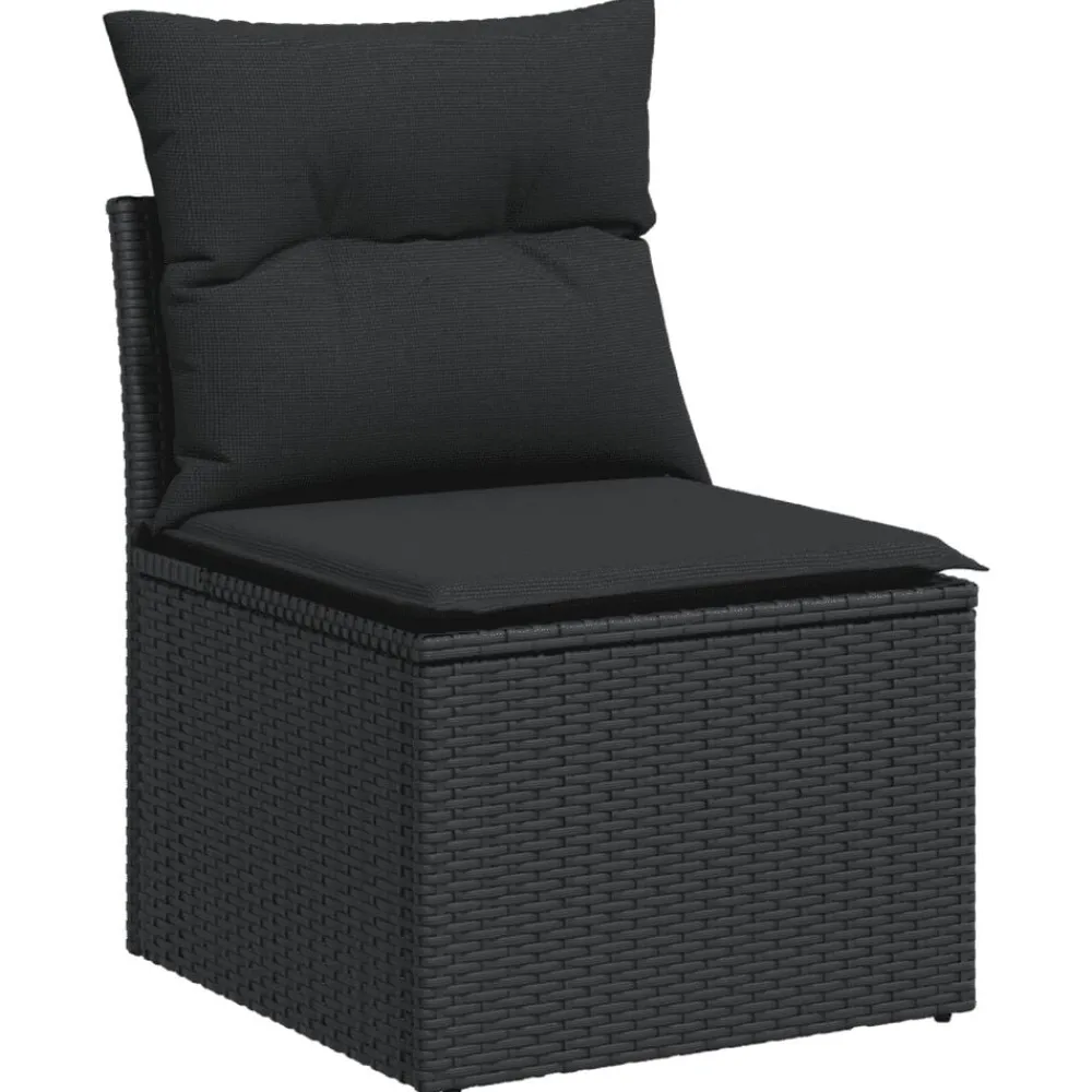 vidaXL Muebles De Jardín-Set de sofás de jardín 8 piezas y cojines ratán sintético