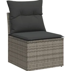vidaXL Muebles De Jardín-Set de sofás de jardín 4 pzas y cojines ratán sintético