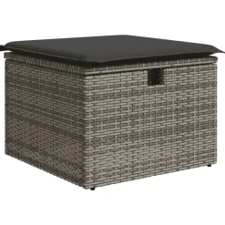 vidaXL Muebles De Jardín-Set de sofás de jardín 4 pzas y cojines ratán sintético