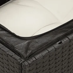 vidaXL Muebles De Jardín-Set de sofás de jardín 8 piezas y cojines ratán sintético negro