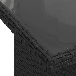 vidaXL Muebles De Jardín-Set de sofás de jardín 10 pzas cojines ratán sintético negro