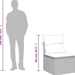 vidaXL Muebles De Jardín-Set de sofás de jardín 8 piezas y cojines ratán sintético negro
