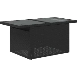 vidaXL Muebles De Jardín-Set de sofás de jardín 8 piezas y cojines ratán sintético negro