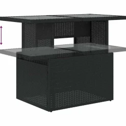 vidaXL Muebles De Jardín-Set de sofás de jardín 8 piezas y cojines ratán sintético negro