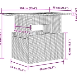 vidaXL Set de sofás de jardín 7 pzas con cojines ratán sintético Gris Discount