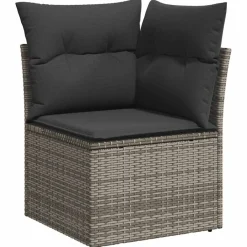 vidaXL Set de sofás de jardín 7 pzas con cojines ratán sintético Gris Discount