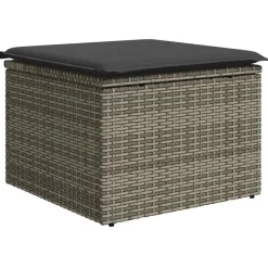 vidaXL Set de sofás de jardín 7 pzas con cojines ratán sintético Gris Discount
