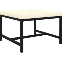 vidaXL Set de sofás de jardín 4 pzas y cojines ratán sintético Negro Best