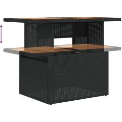 vidaXL Set de sofás de jardín 6 piezas y cojines ratán sintético Negro New