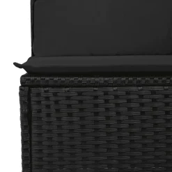 vidaXL Set de sofás de jardín 6 piezas y cojines ratán sintético Negro New