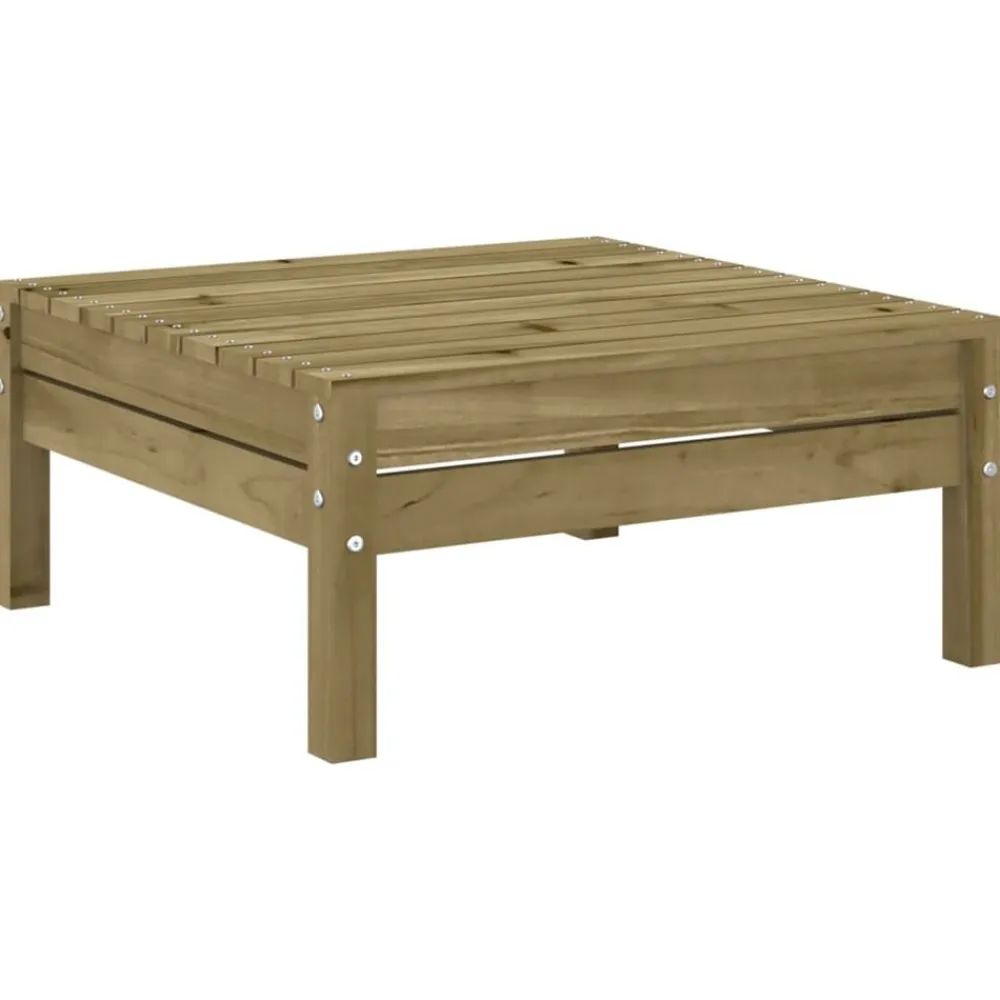 vidaXL Set de sofás jardín 8 pzas con cojines madera pino impregnada Impregnado natural Sale