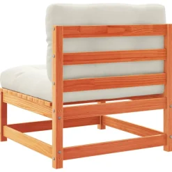 vidaXL Set de sofás jardín 8 pzas con cojines madera pino marrón cera Marr&oacute;n cera Sale
