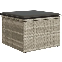 vidaXL Muebles De Jardín-Set de sofás jardín y cojines 5 pzas ratán sintético