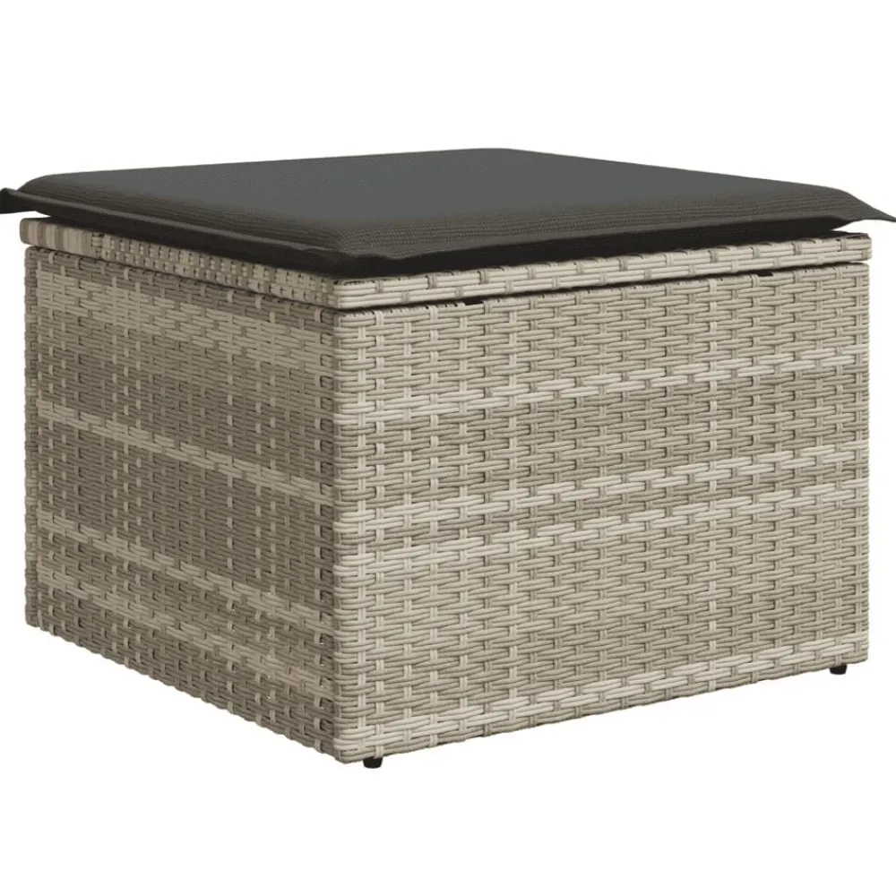 vidaXL Muebles De Jardín-Set de sofás jardín y cojines 5 pzas ratán sintético