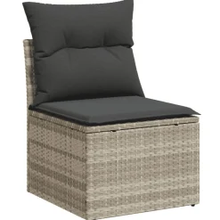 vidaXL Muebles De Jardín-Set de sofás jardín y cojines 5 pzas ratán sintético