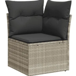 vidaXL Muebles De Jardín-Set de sofás jardín y cojines 5 pzas ratán sintético