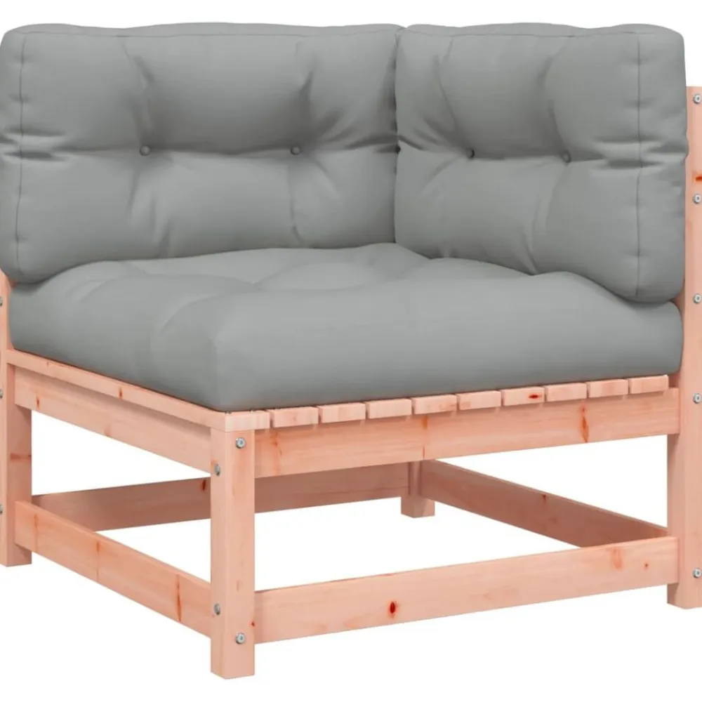 vidaXL Set de sofás jardín 8 pzas con cojines madera de abeto Douglas Douglas natural Online