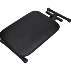 vidaXL Set de soporte para teclado con doble refuerzo y taburete negro Discount