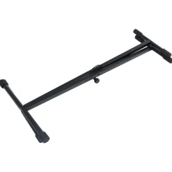 vidaXL Set de soporte para teclado y taburete negro Clearance