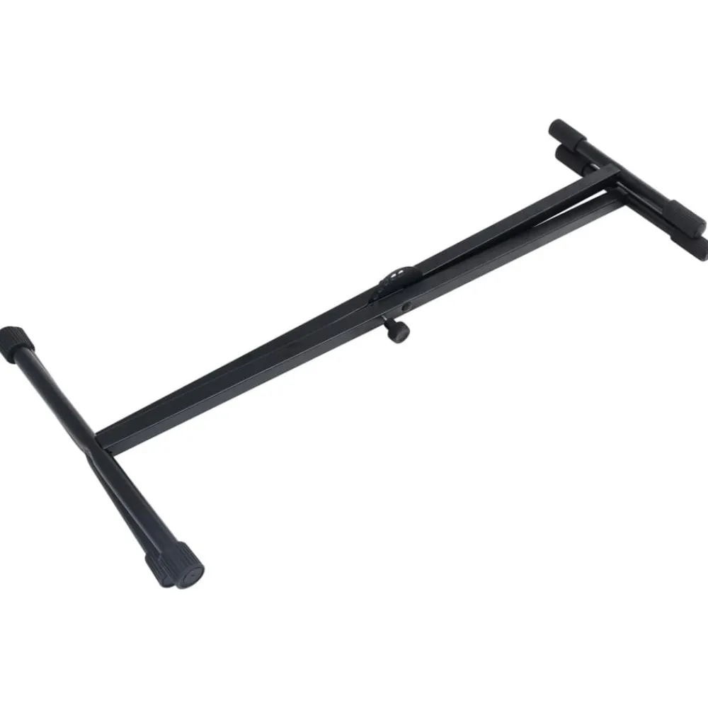 vidaXL Set de soporte para teclado y taburete negro Clearance