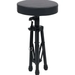 vidaXL Set de soporte para teclado y taburete negro Clearance