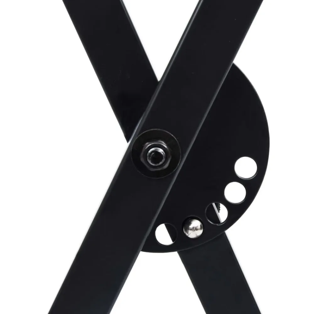 vidaXL Set de soporte para teclado y taburete negro Clearance