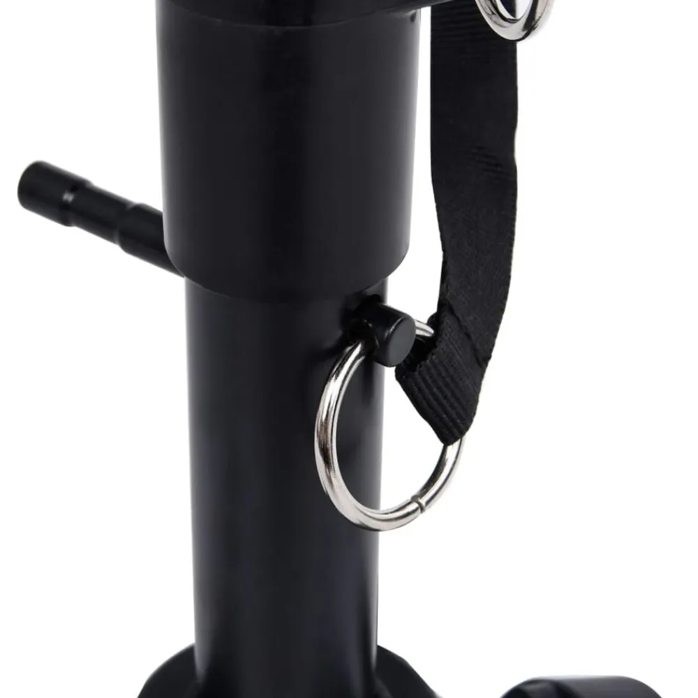 vidaXL Set de soporte para teclado y taburete negro Clearance