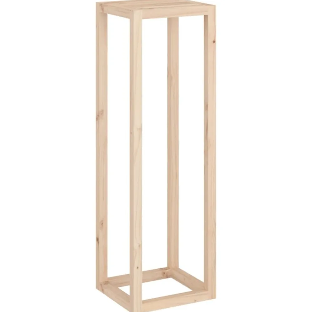 vidaXL Set de soportes para plantas 3 piezas madera maciza de pino Natural Outlet