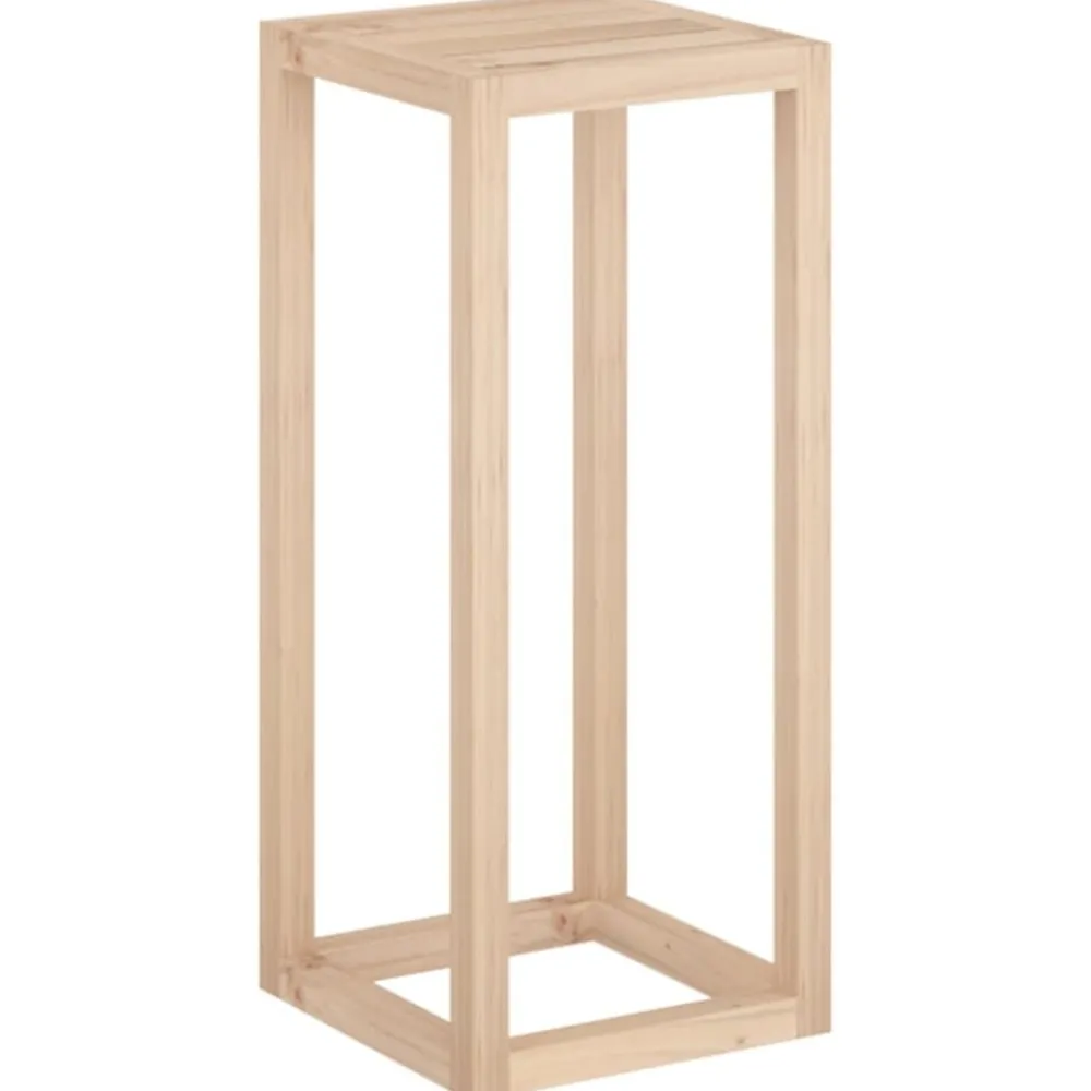 vidaXL Set de soportes para plantas 3 piezas madera maciza de pino Natural Outlet