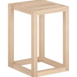 vidaXL Set de soportes para plantas 3 piezas madera maciza de pino Natural Outlet