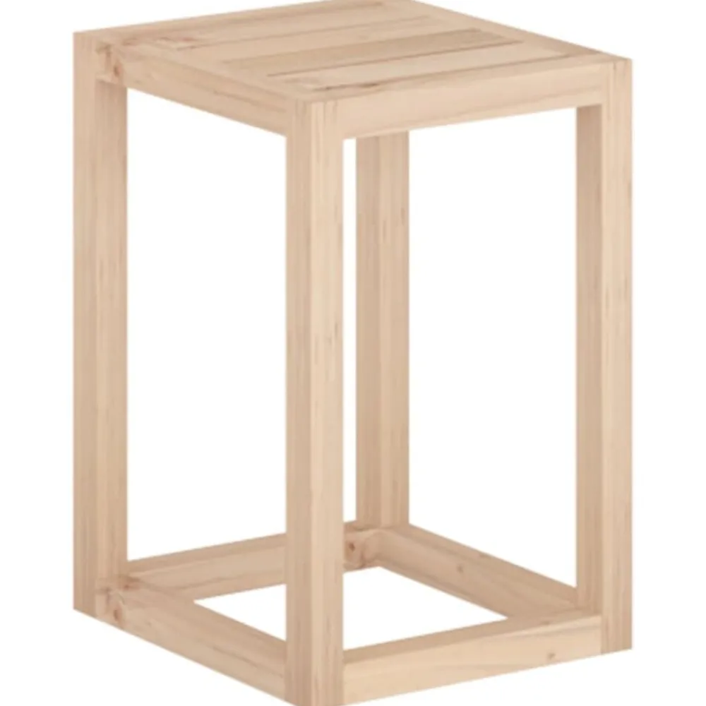 vidaXL Set de soportes para plantas 3 piezas madera maciza de pino Natural Outlet