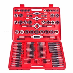 vidaXL Herramientas-Set de terrajas y macho de rosca 111 piezas