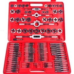 vidaXL Herramientas-Set de terrajas y macho de rosca 111 piezas
