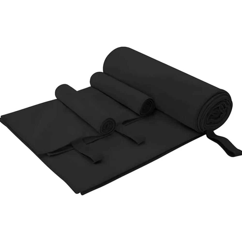 vidaXL Ropa De Casa-Set de Toallas de Deportes 3 pcs Poliéster y Poliamida