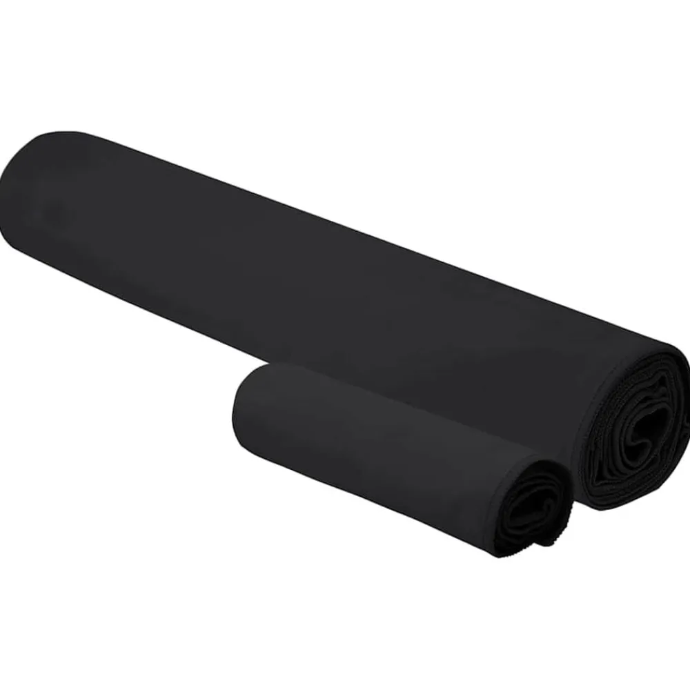 vidaXL Set de Toallas de Deportes 2 pcs tela Negro Online
