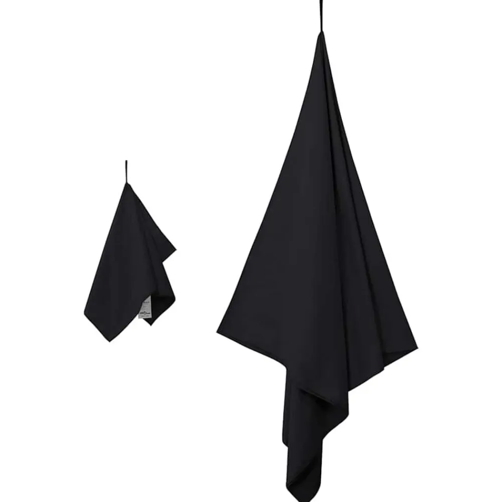 vidaXL Set de Toallas de Deportes 2 pcs tela Negro Online