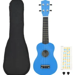 vidaXL Arte Y Ocio-Set de ukelele soprano con funda para niños bebé 21"