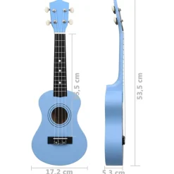 vidaXL Arte Y Ocio-Set de ukelele soprano con funda para niños bebé 21