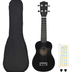 vidaXL Arte Y Ocio-Set de ukelele soprano con funda para niños 21"