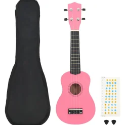 vidaXL Arte Y Ocio-Set de ukelele soprano con funda para niños 21"