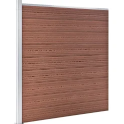 vidaXL Vallas De Jardín-Set de valla 6 cuadradas + 1 oblicua WPC marrón 1138x186 cm