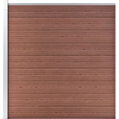 vidaXL Set de valla 2 cuadradas + 1 oblicua WPC marrón 446x186 cm Marrón Hot