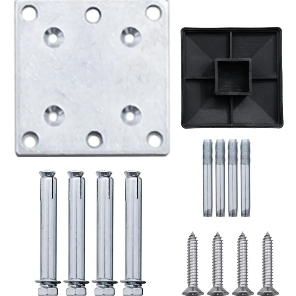 vidaXL Set de valla 2 cuadradas + 1 oblicua WPC marrón 446x186 cm Marrón Hot
