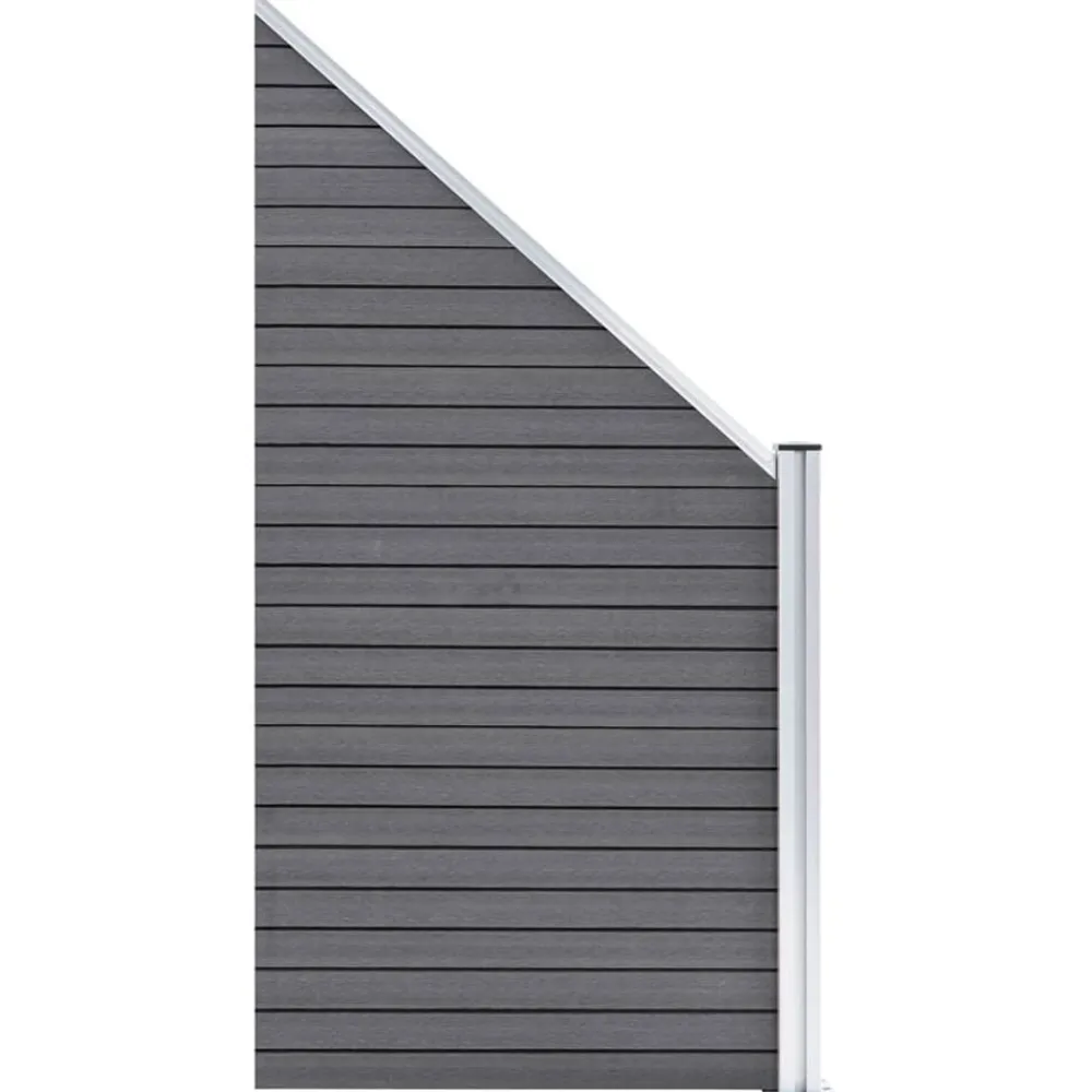 vidaXL Vallas De Jardín-Set de valla 10 cuadradas + 1 oblicua WPC 1830x186 cm
