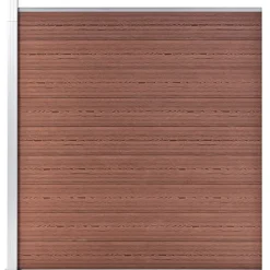 vidaXL Set de valla 8 cuadradas + 1 oblicua WPC marrón 1484x186 cm Marrón Best