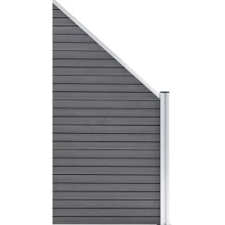 vidaXL Vallas De Jardín-Set de valla 1 cuadrada + 1 oblicua WPC 273x186 cm