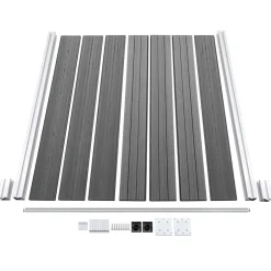 vidaXL Vallas De Jardín-Set de valla 1 cuadrada + 1 oblicua WPC 273x186 cm