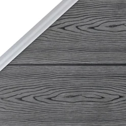 vidaXL Vallas De Jardín-Set de valla 1 cuadrada + 1 oblicua WPC 273x186 cm