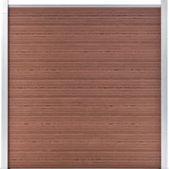 vidaXL Vallas De Jardín-Set de valla 3 cuadradas + 1 oblicua WPC marrón 619x186 cm